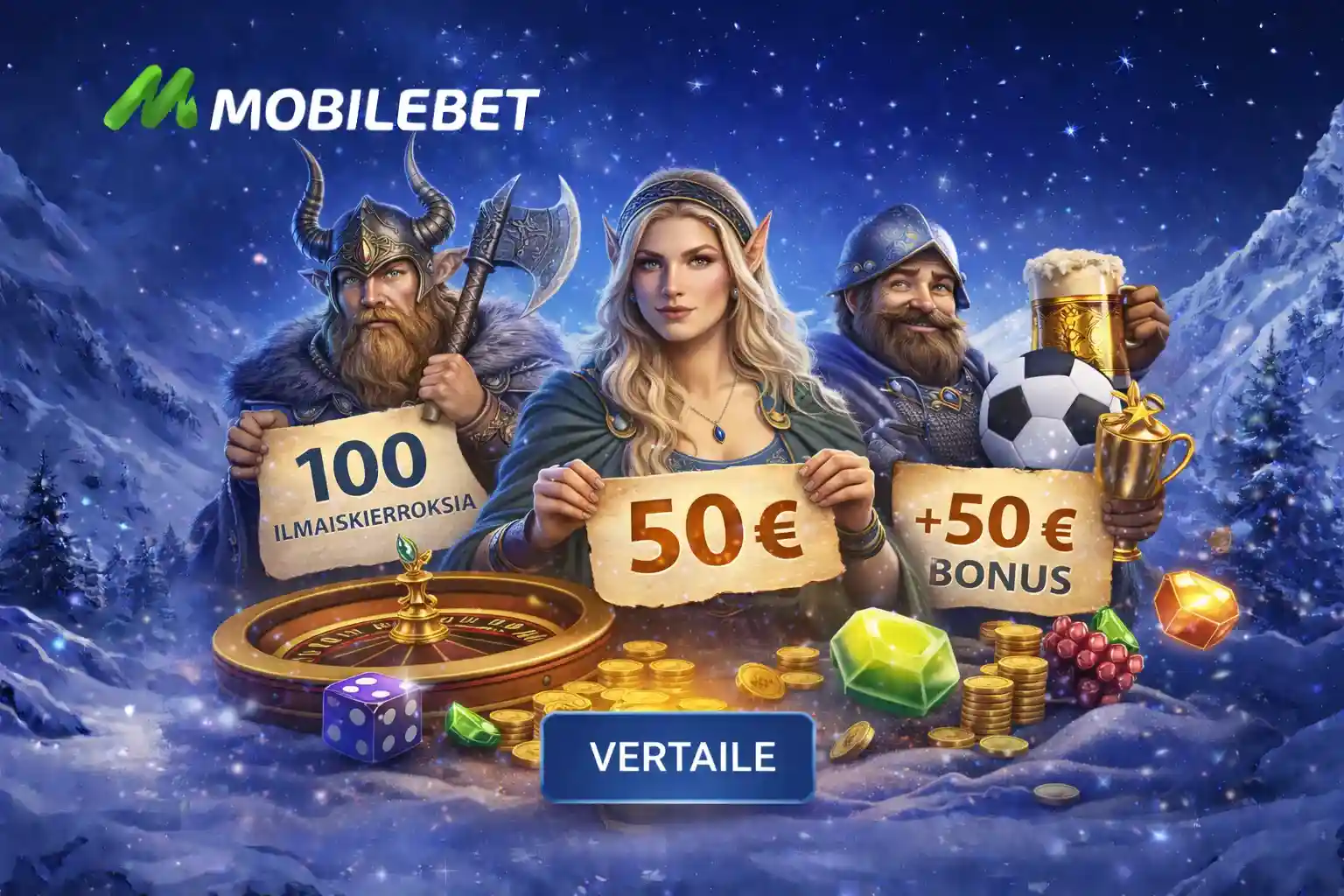 Tervetulobonus ja ilmaiskierrokset uusille suomalaisille pelaajille