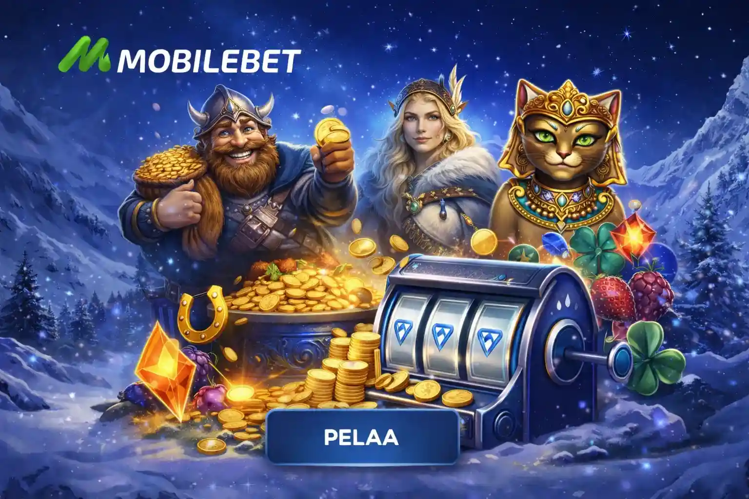 Kolikkopelit kultakolikoilla ja onnen symboleilla kasinoympäristössä